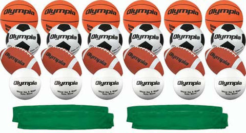 Multi-Sport Rubber Ball Pack (Official Size) - 28 Pieces