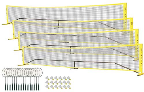 Maxi-Net Badminton Pack - 4 Court Set w- 24" Rackets