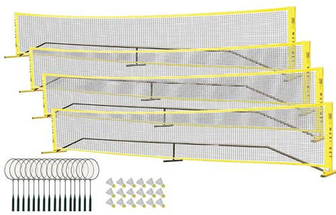 Maxi-Net Badminton Pack - 4 Court Set w- 24" Rackets