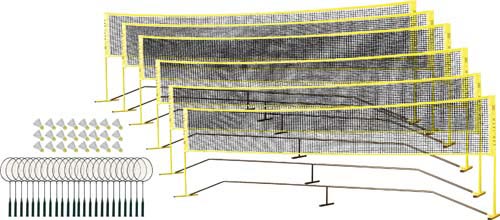 Maxi-Net Badminton Pack - 6 Court Set w- 24" Rackets