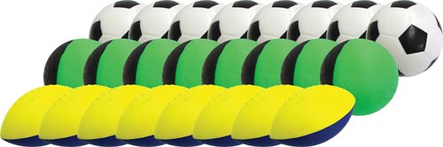 Poof High Density, Coated Foam Ball Pack - 26 Pieces