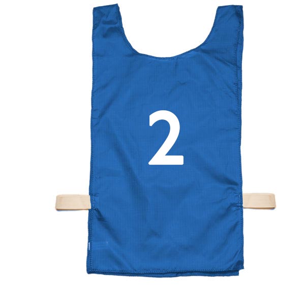 Nylon Numbered Pinnies - Blue (1-12)