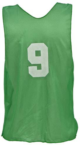 Numbered Micro Mesh Vests (Adult) - Green