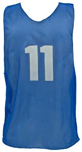 Numbered Micro Mesh Vests (Adult) - Blue