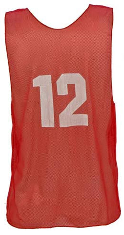 Numbered Micro Mesh Vests (Adult) - Red