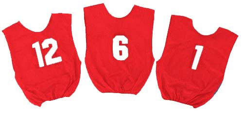 Numbered Scrimmage Vests - Youth (Red)