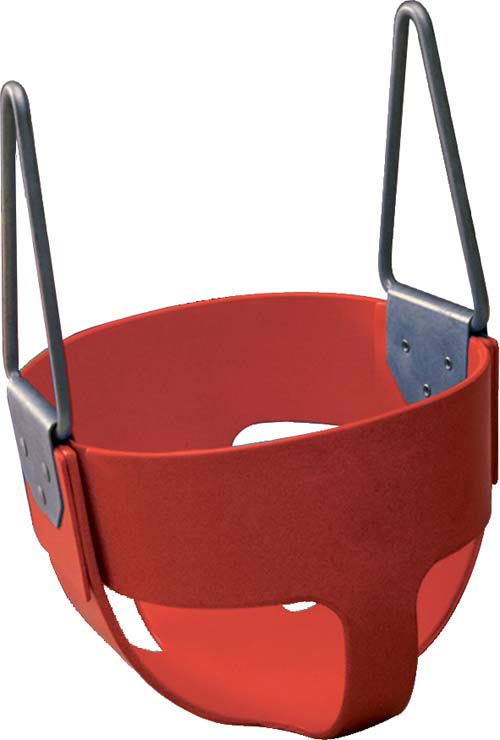 Rubber Enclosed Infant Swing Seat - Red