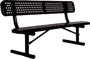 6' Portable Ultracoat" Bench w- Back