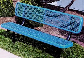 6' In-Ground Ultracoat" Bench w- Back