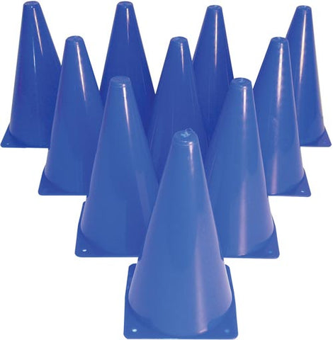 Blue Drill Cones - Set of 10