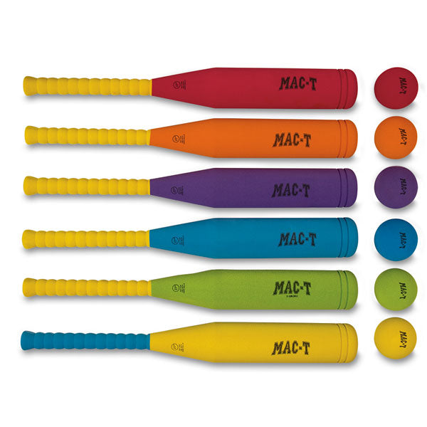 MAC-T Foam Softball Bats and Balls (Set of 6)