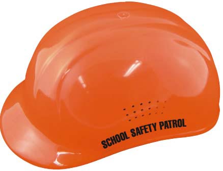 Hi-Viz Orange Helmet w- Label