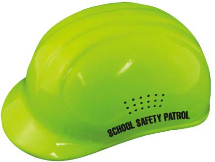 Hi-Viz Lime Helmet w- Label