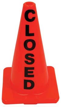 18" Message Cone - Closed