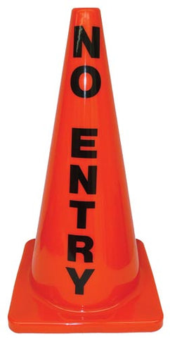 28" Message Cone - No Entry