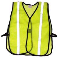 Economy Reflective Mesh Vest - Lime w- Silver