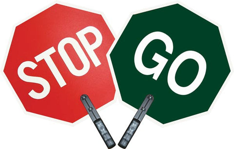 18" Stop-Go Paddle Sign