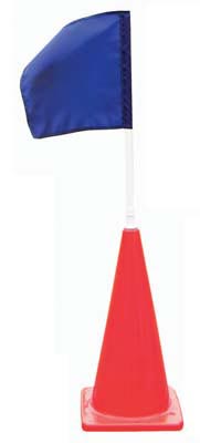 28" Obstacle Cone w- Blue Flag