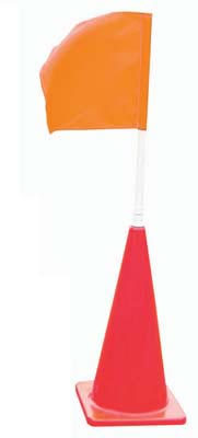 28" Obstacle Cone w- Orange Flag