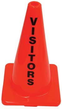 18" Message Cone - Visitors