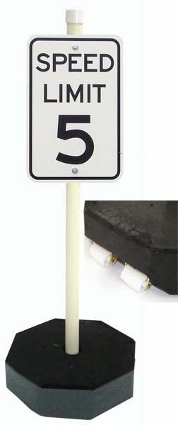 ENVIROform 60 lb. Parking Lot Sign Unit w- Wheels