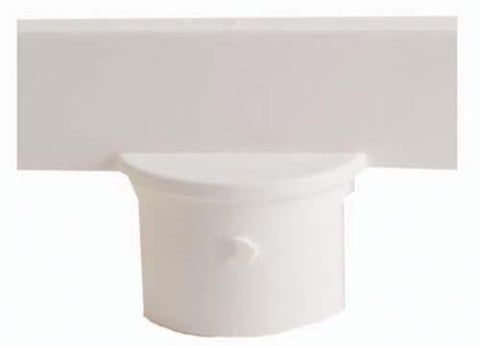 Stanchion Sign Adapter - 3" White