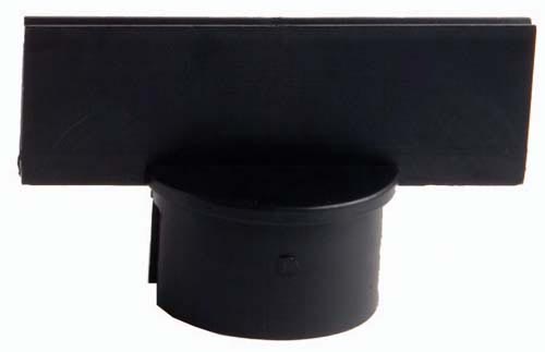 Stanchion Sign Adapter - 3" Black