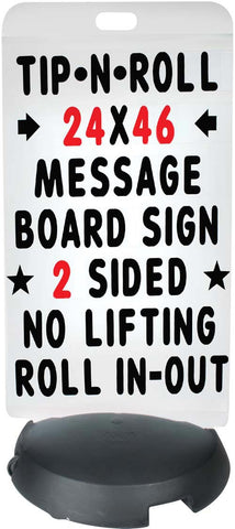 Tip 'n Roll Message Board Sidewalk Sign