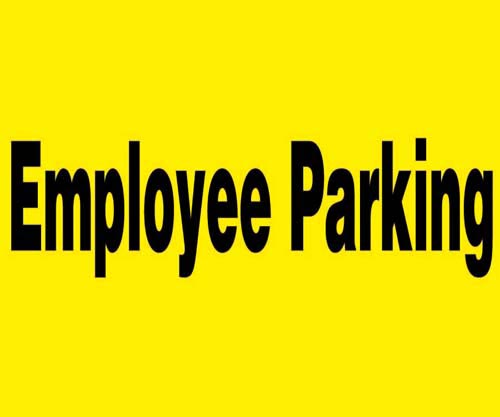 24" x 18" Barricade Sign - EMPLOYEE PARKING