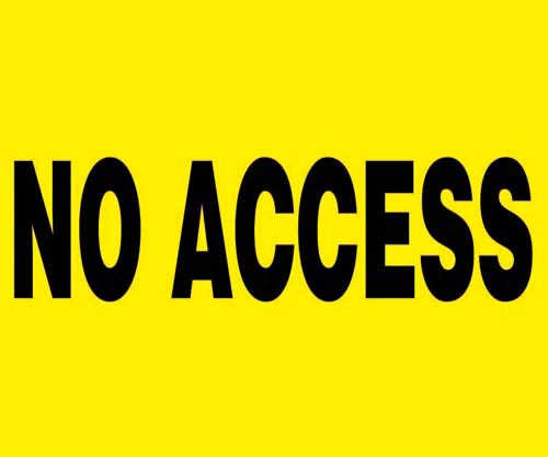 24" x 18" Barricade Sign - NO ACCESS