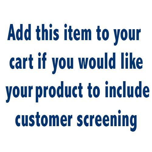 Set-Up Fee for Custom Screening