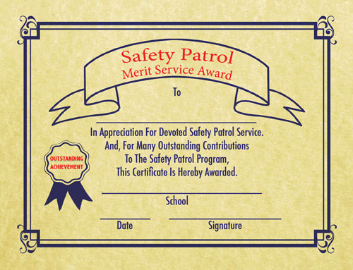 Safety Patrol Merit Service Award