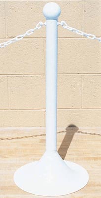 2" x 33" Plastic Stanchion - White