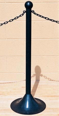 2" x 41" Plastic Stanchion - Black