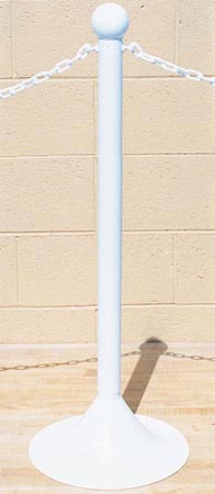 2" x 41" Plastic Stanchion - White