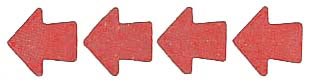 Roll of 100 Adhesive Arrows - Red