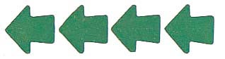 Roll of 100 Adhesive Arrows - Green