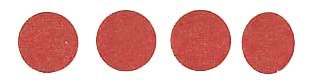 Roll of 100 Adhesive Circles - Red