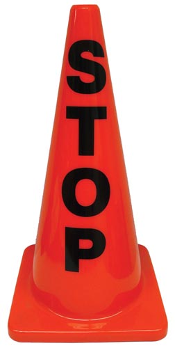 28" Message Cone - STOP