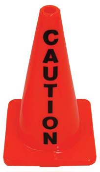 18" Message Cone - Caution