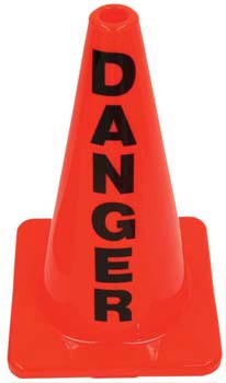 18" Message Cone - Danger
