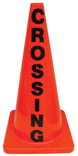 28" Message Cone - Crossing