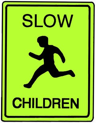 18" x 24" Aluminum Sign - Slow, Children (Ylw-Grn)