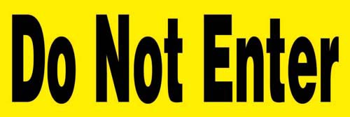 24" x 8" Barricade Sign - DO NOT ENTER