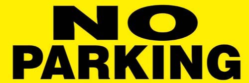 24" x 8" Barricade Sign - NO PARKING