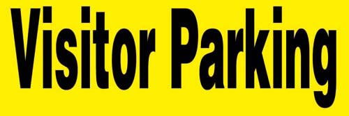 24" x 8" Barricade Sign - VISITOR PARKING