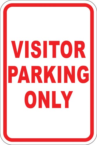 12" x 18" Sign - Visitor Parking Only