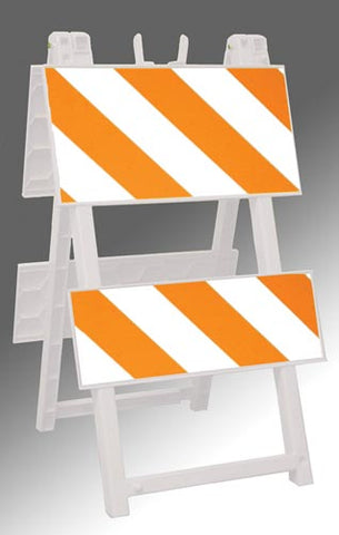 Econocade Barricades w- Engineering Grade Stripes on Top and Bottom