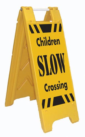 Fold-Up Sign - SLOW Children Crossing