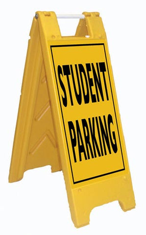 Fold-Up Sign - Student Parking